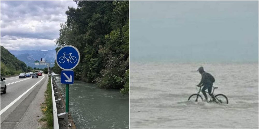 10 FOTO NAIK SEPEDA DI SUNGAI INI BIKIN NGAKAK BANGET