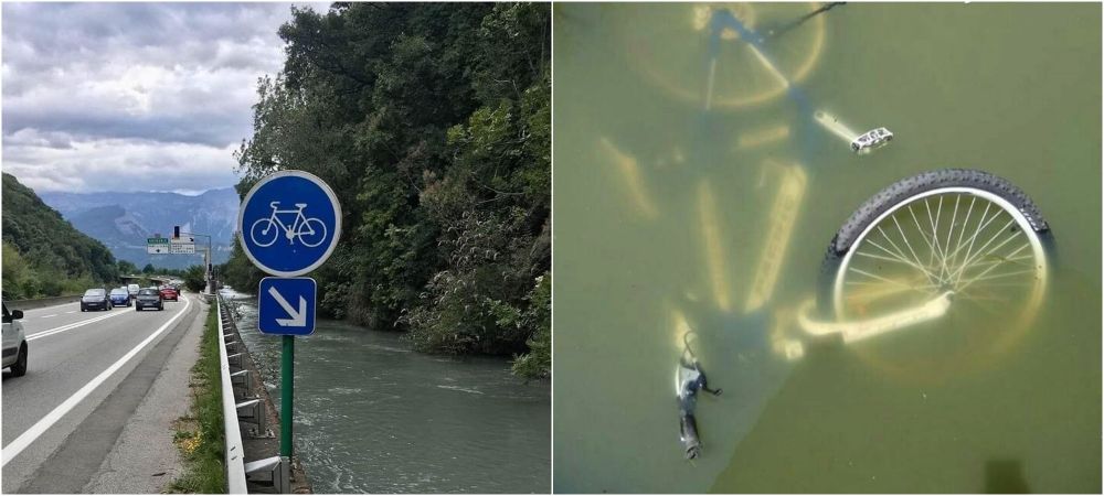 10 FOTO NAIK SEPEDA DI SUNGAI INI BIKIN NGAKAK BANGET