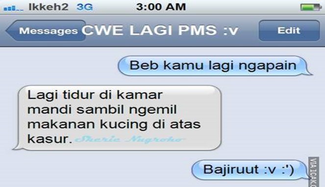 Chat sama cewek pas PMS ini bikin cowok harus berpikir keras