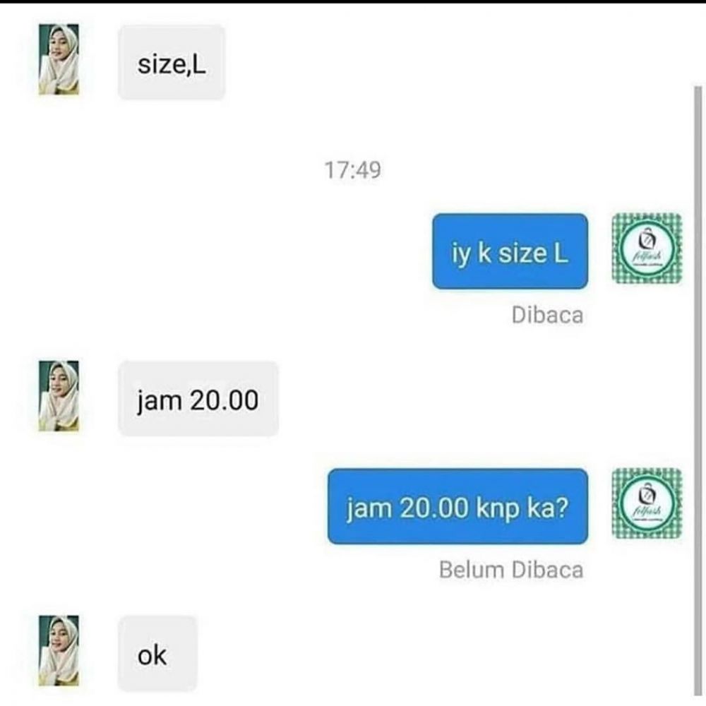 KELAKUAN WARGA +62, 10 CHAT LUCU BINGUNG BELANJA DI ONLINE SHOP