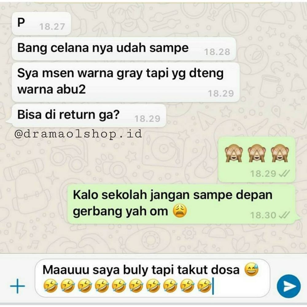 KELAKUAN WARGA +62, 10 CHAT LUCU BINGUNG BELANJA DI ONLINE SHOP