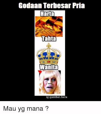 10 Meme pelesetan 'harta, tahta, wanita' ini bikin ketawa ngakak