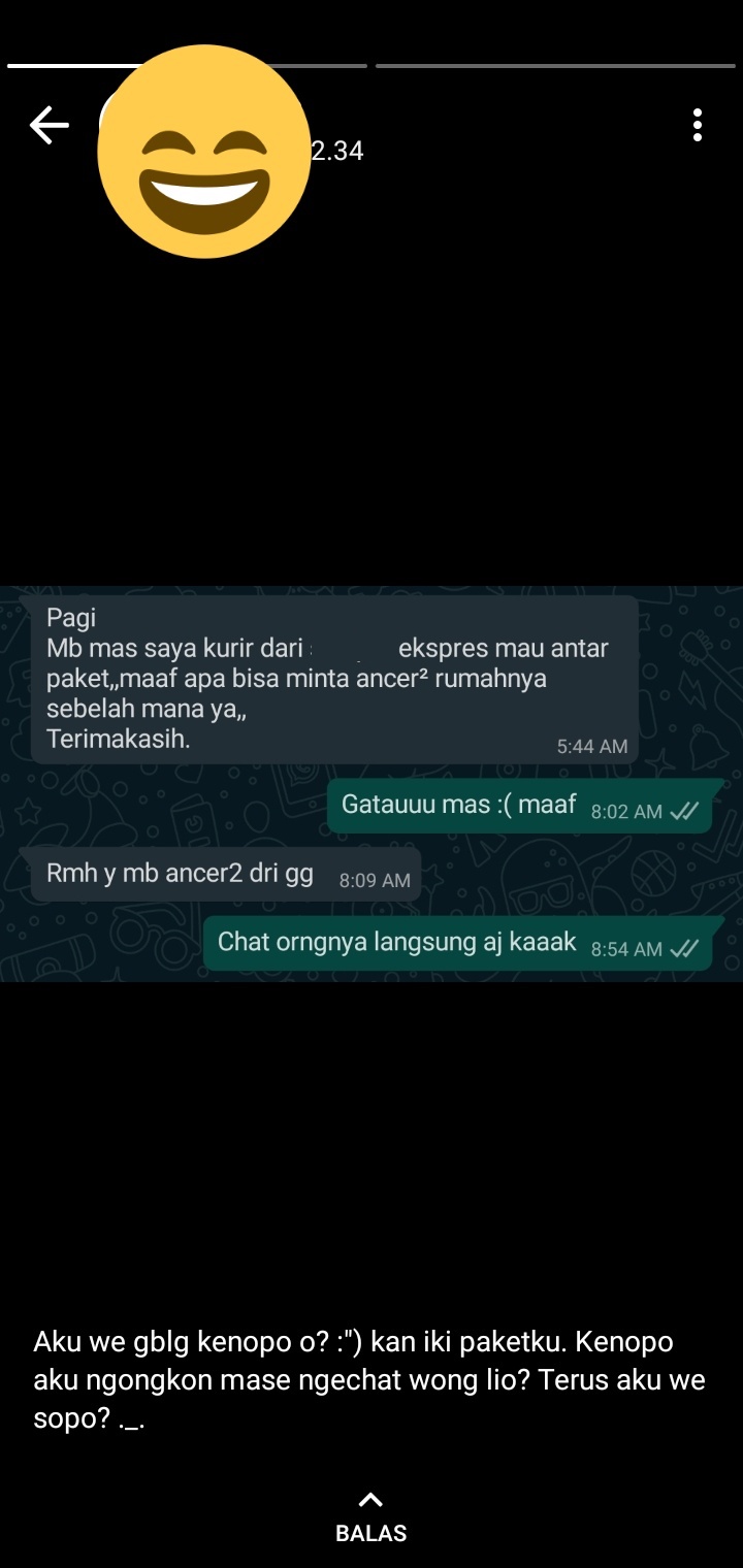 Chat jenaka kurir minta petunjuk letak rumah ini balasannya Bikin Tepok Jidat Chat jenaka kurir minta petunjuk letak rumah ini balasannya Bikin Tepok Jidat