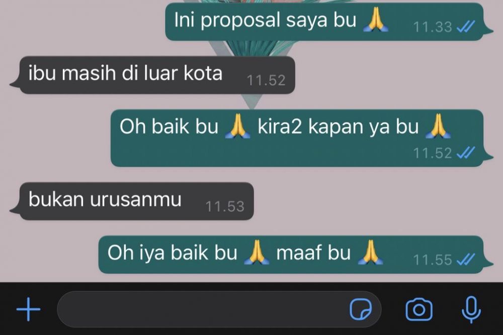 Balasan chat terlalu jujur dari dosen ini bikin anda gagal paham Balasan chat terlalu jujur dari dosen ini bikin anda gagal paham