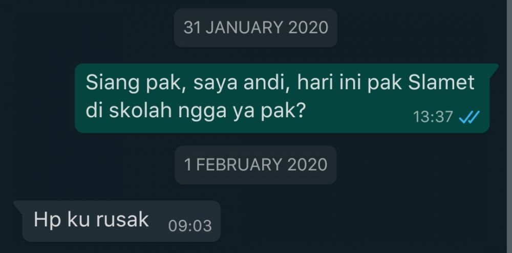 Balasan chat terlalu jujur dari dosen ini bikin anda gagal paham Balasan chat terlalu jujur dari dosen ini bikin anda gagal paham