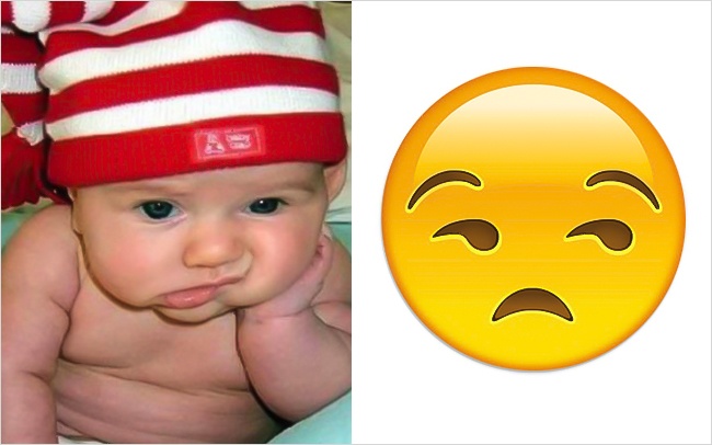&#91;Bikin Gemes&#93; - 10 Ekspresi Lucu Wajah bayi saat menirukan Emojis Chat