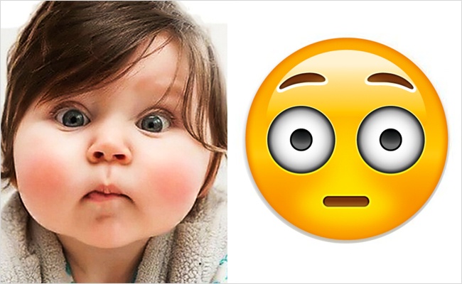 &#91;Bikin Gemes&#93; - 10 Ekspresi Lucu Wajah bayi saat menirukan Emojis Chat