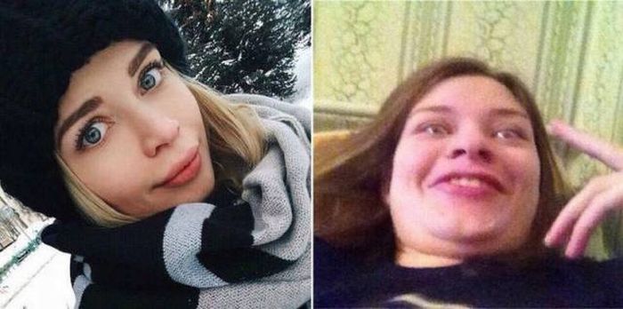 15 Foto ini tunjukkan beda cewek di media sosial dan sehari-hari