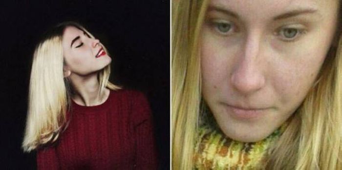 15 Foto ini tunjukkan beda cewek di media sosial dan sehari-hari