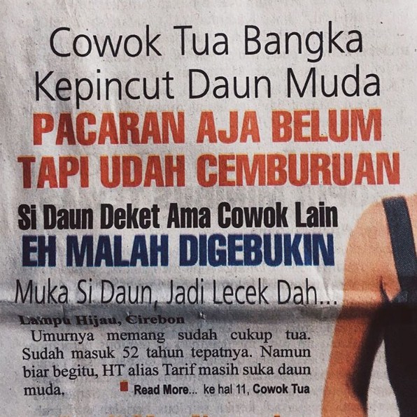 7 Judul koran 'asmara berujung pidana' ini kocaknya bikin ketawa lepas
