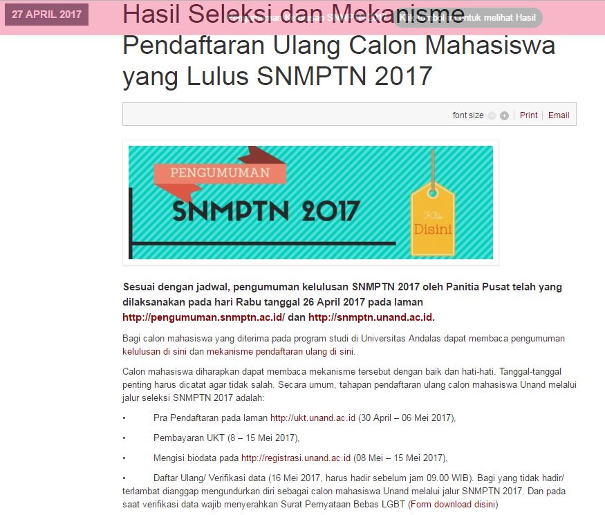 Surat pernyataan calon mahasiswa bebas LGBT di kampus ini tuai polemik