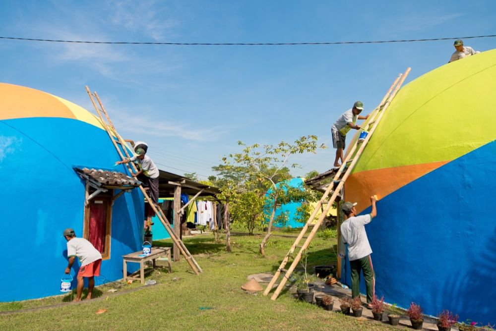 Kampung 'Teletubbies' Jogja jadi penuh warna, yuk tengok seperti apa?