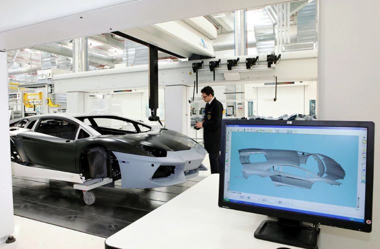 15 Foto di balik proses pembuatan mobil Lamborghini