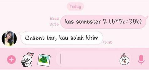 Reaksi-Reaksi Orang Ketika Ditagih Uang Kas dari Chat