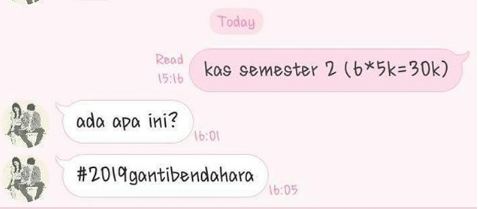 Reaksi-Reaksi Orang Ketika Ditagih Uang Kas dari Chat