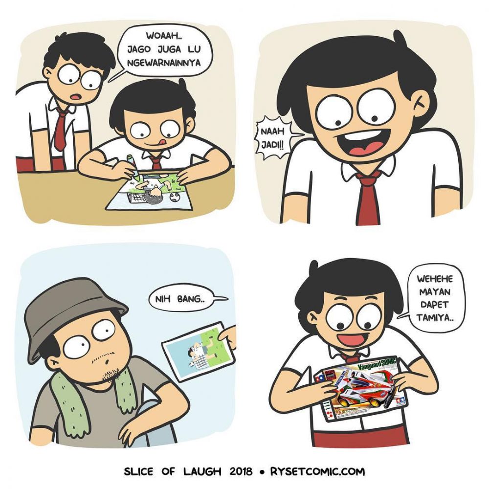 7 Komik strip trik dapat mainan ala anak 90-an ini kocak abis
