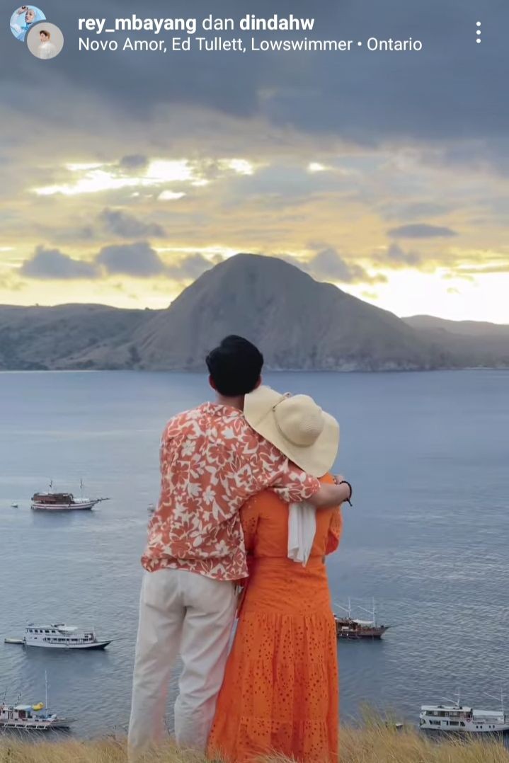 10 Potret Liburan Romantis Dinda Hauw dan Rey Mbayang di Labuan Bajo