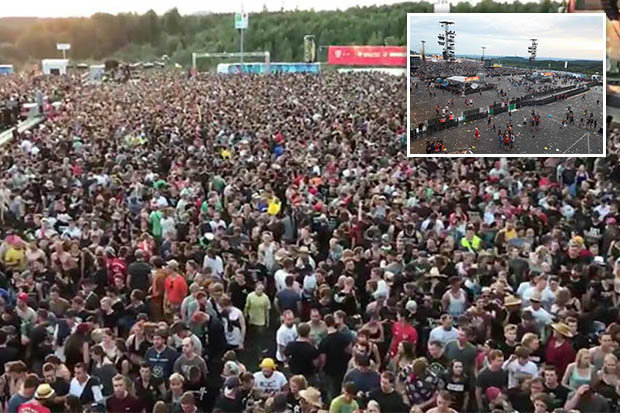 WATCH: Festival-goers chant ‘You’ll Never Walk Alone’ after terror threat evacuation