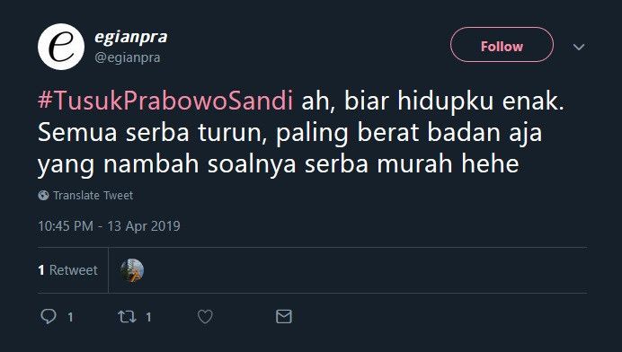 Ramai Tagar #TusukPrabowoSandi