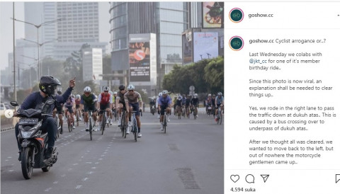 Klarifikasi 'English' Pesepeda Road Bike Banjir Komentar Kocak Netizen