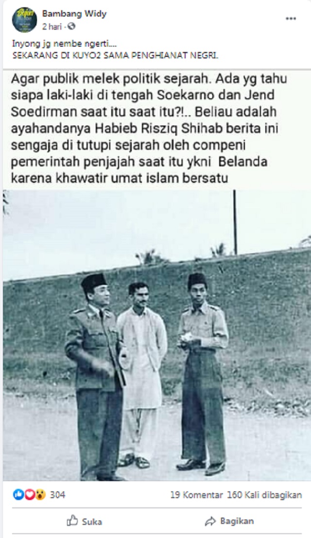 &#91;Cek Fakta&#93; Foto Ayah Habib Rizieq Bersama Soekarno yang Sengaja Ditutupi Sejarah?