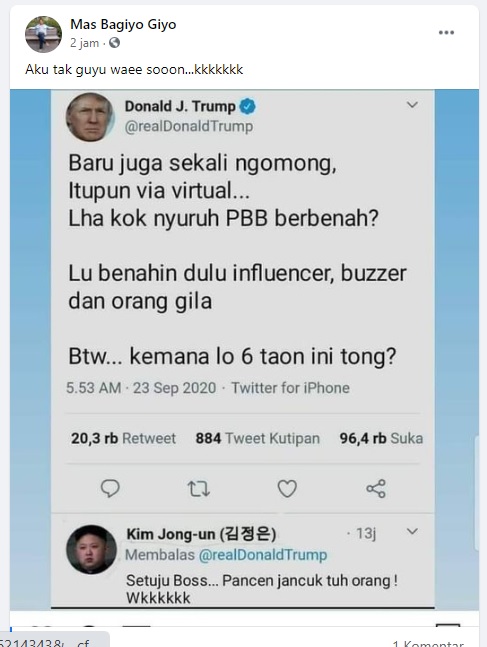 Donald Trump Sindir Isi Pidato Jokowi di PBB? Ini Faktanya