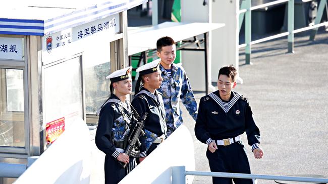 Chinese warships pictured loaded with Australian baby formula before departure