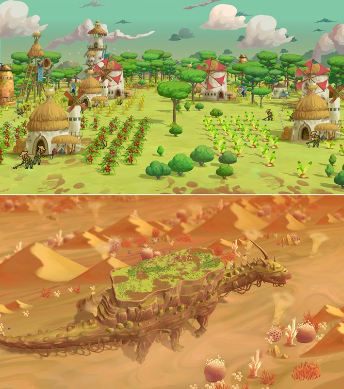Game Ajib, Bangun Desa di Atas Punggung Binatang Raksasa di The Wandering Village