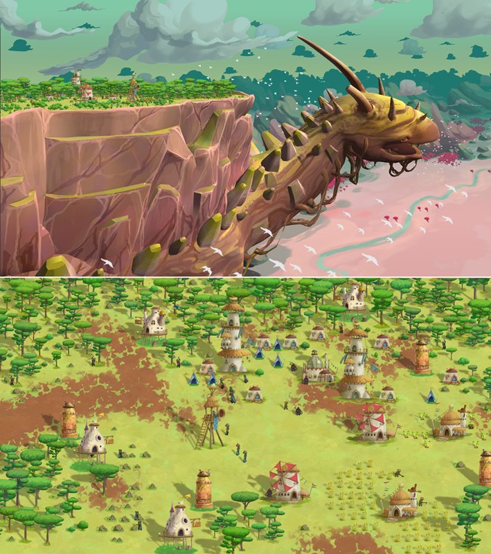 Game Ajib, Bangun Desa di Atas Punggung Binatang Raksasa di The Wandering Village