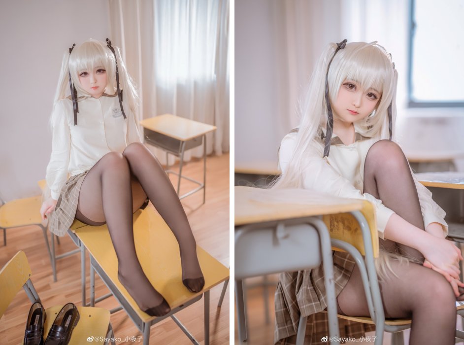 Jadi Pengen Belajar Terus! Cosplay Sora dari Yosuga no Sora dengan Seragam Sekolah