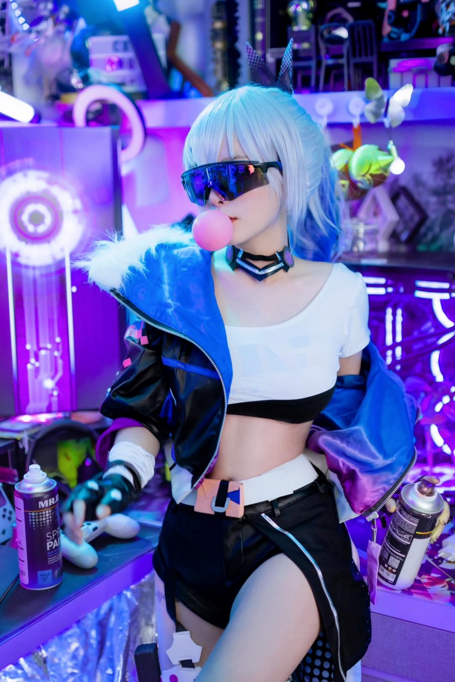 Cosplay Silver Wolf dari Honkai: Star Rail, Si Kecil yang Sangat Lucu
