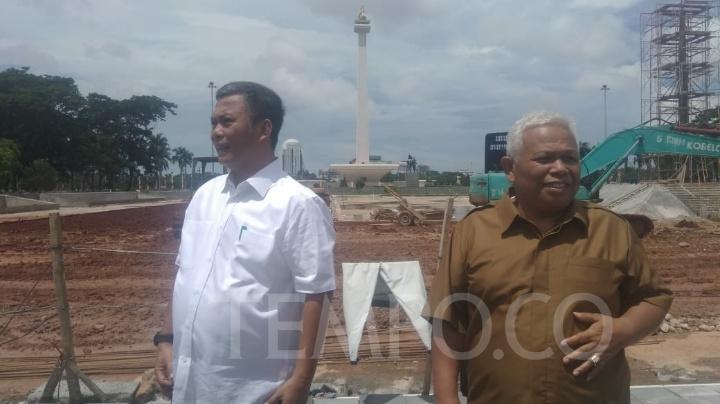 Ketua DPRD DKI Kaget Lihat Lahan Hijau Monas jadi Beton