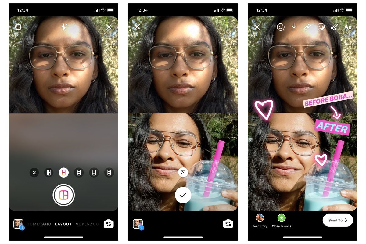 Instagram Rilis Fitur Stories Terbarunya, Layout