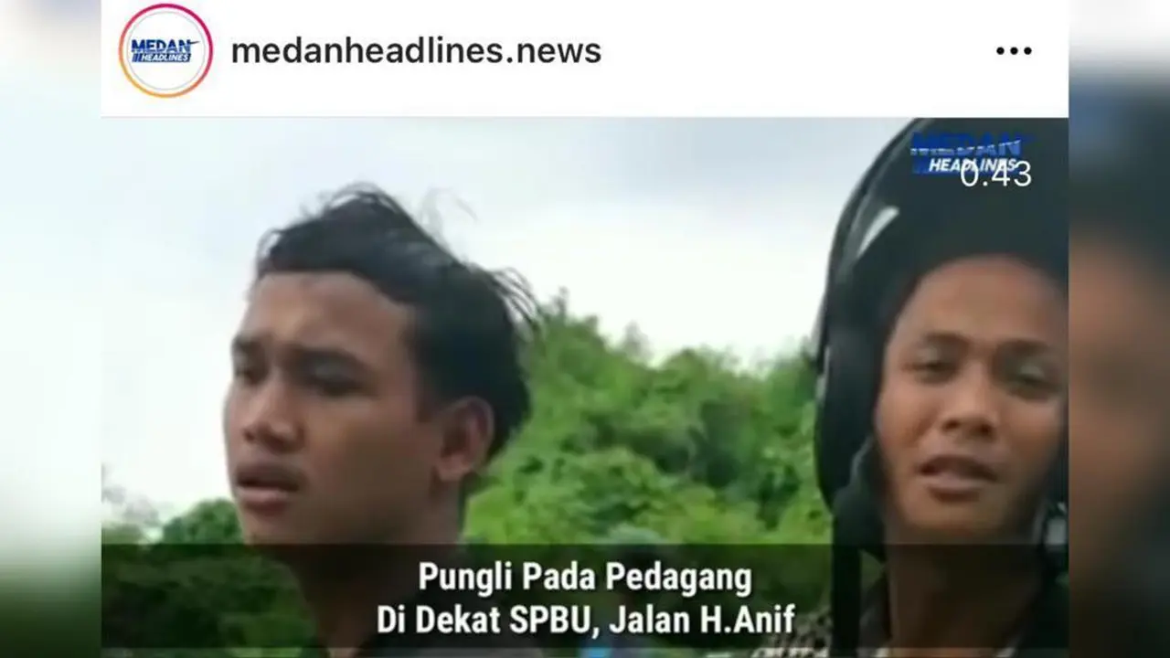 ﻿Bak Abang Jago, Aksi Pungli 2 Pemuda Terhadap PKL di Medan Viral di Medsos