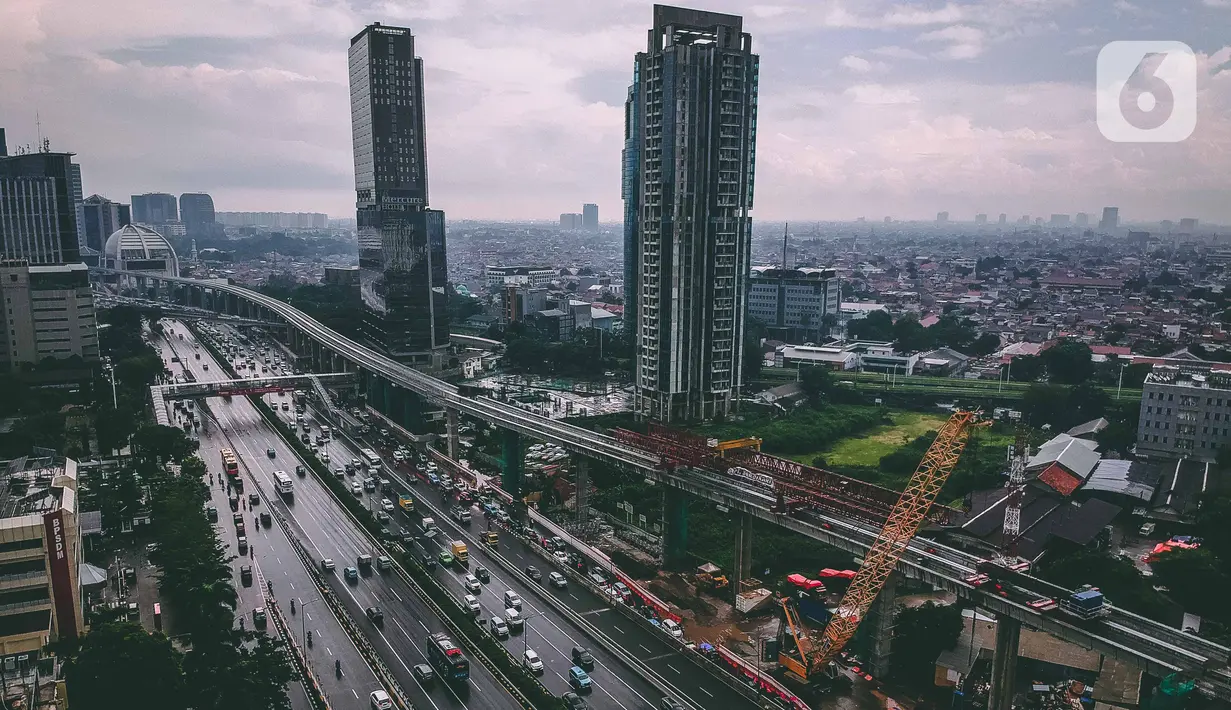 FOTO: Perkembangan Pembangunan Jalur LRT Jabodebek