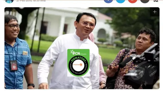 &#91;Cek Fakta&#93; Viral Foto Ahok Pakai Kemeja Putih di Istana, Ini Faktanya