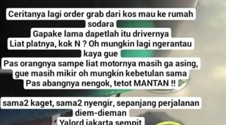 Perasaan Campur Aduk, Berikut Momen Driver Ojek Online Ketemu Mantan