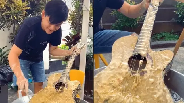 Youtuber bikin konten gitar goreng, netizen pun meradang