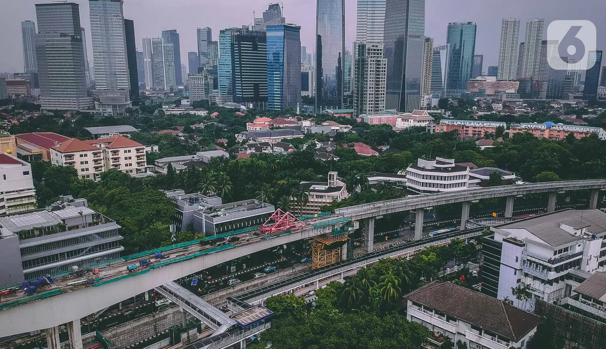 FOTO: Perkembangan Pembangunan Jalur LRT Jabodebek