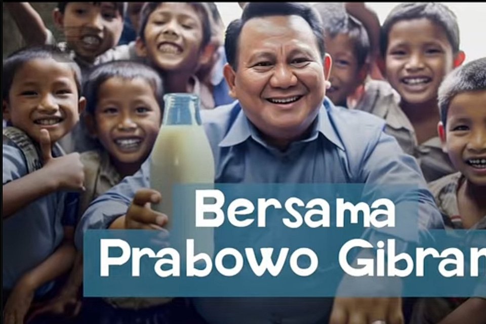 Tebas Stunting Gerindra Serentak Bagikan Makan Siang&amp;Susu Program Prabowo-Gibran