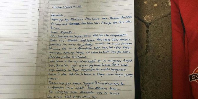 Ini isi surat wasiat wanita yang berniat ledakan bom di Istana