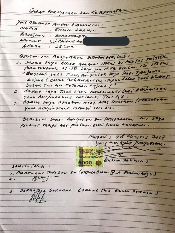 Hina TNI AU, orang ini tak berkutik didatangi Polisi Militer