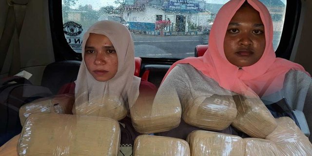 2 Mahasiswi nekat bawa 10 Kg ganja dari Aceh ke Pekanbaru