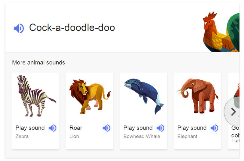 Mesin pencarian Google bisa mengeluarkan suara binatang