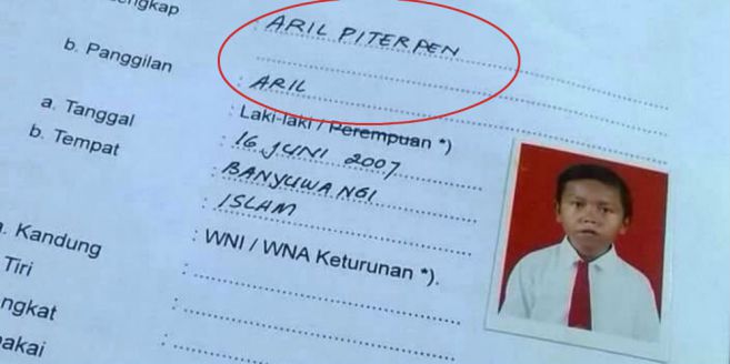 ★★★ Dinamai Aril Piterpen, Bocah Ini Minta Ganti Nama, Karena Sering Diejek Temannya