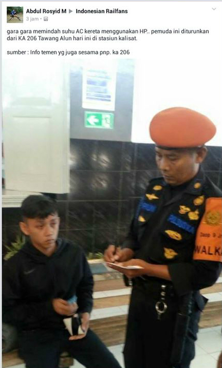 Jail turunkan suhu AC pakai HP, cowok ini ditendang keluar kereta