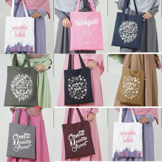 Yuk Intip Tote Bag Yang lagi Hits Buat Sista Hijabers !!!