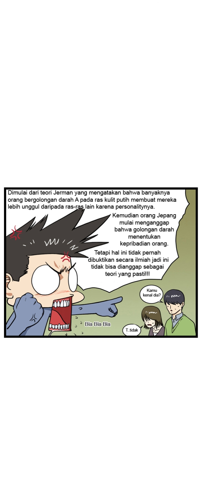 Teori Kepribadian Golongan Darah (+Komik)