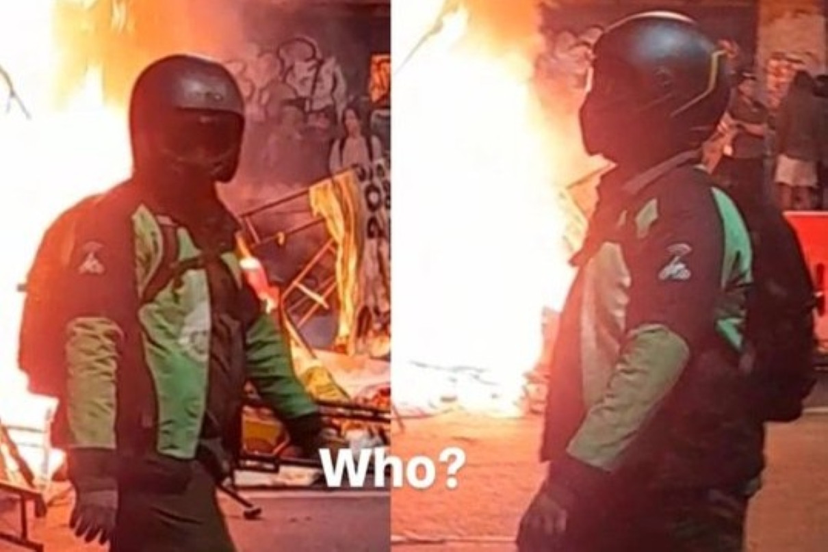 Viral Foto Terduga Pelaku Pembakaran Gedung Grahadi, Ini Tanggapan Polda Jatim