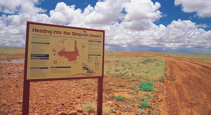 Butiran pasir merah Simpson Desert, Australia